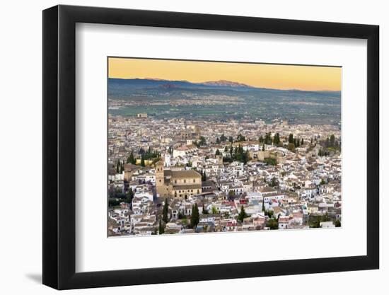 Cityscape of Granada Including the Iglesia Del Salvador, Granada, Andalucia, Spain-Chris Hepburn-Framed Photographic Print