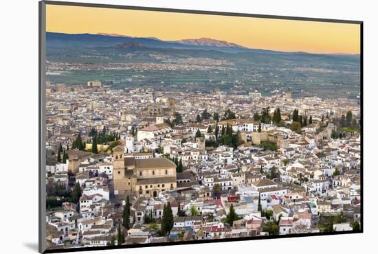 Cityscape of Granada Including the Iglesia Del Salvador, Granada, Andalucia, Spain-Chris Hepburn-Mounted Photographic Print
