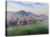 Cityscape of Hong Kong Island and Victoria Harbour, Hong Kong, China, Asia-Amanda Hall-Stretched Canvas