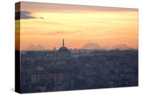 Cityscape of Istanbul at Sunset-Alex Saberi-Stretched Canvas