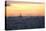 Cityscape of Istanbul at Sunset-Alex Saberi-Stretched Canvas