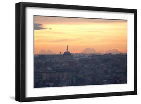 Cityscape of Istanbul at Sunset-Alex Saberi-Framed Premium Photographic Print