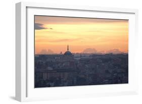 Cityscape of Istanbul at Sunset-Alex Saberi-Framed Photographic Print