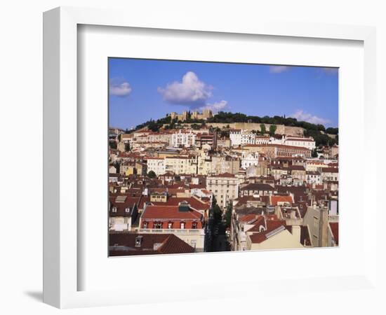 Cityscape of Lisbon and Castelo De Sao Jorge, Portugal-Jeremy Lightfoot-Framed Photographic Print