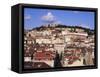 Cityscape of Lisbon and Castelo De Sao Jorge, Portugal-Jeremy Lightfoot-Framed Stretched Canvas