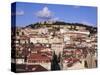 Cityscape of Lisbon and Castelo De Sao Jorge, Portugal-Jeremy Lightfoot-Stretched Canvas