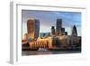 Cityscape of London at Night, United Kingdom, Uk-aslysun-Framed Photographic Print