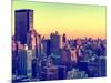 Cityscape of Manhattan in Winter at Sunset-Philippe Hugonnard-Mounted Photographic Print