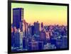 Cityscape of Manhattan in Winter at Sunset-Philippe Hugonnard-Framed Photographic Print