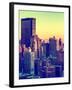 Cityscape of Manhattan in Winter at Sunset-Philippe Hugonnard-Framed Photographic Print