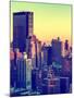 Cityscape of Manhattan in Winter at Sunset-Philippe Hugonnard-Mounted Photographic Print