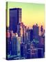 Cityscape of Manhattan in Winter at Sunset-Philippe Hugonnard-Stretched Canvas