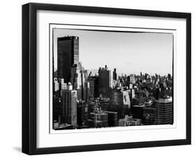 Cityscape of Manhattan in Winter at Sunset-Philippe Hugonnard-Framed Art Print