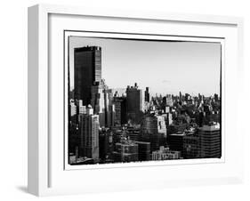 Cityscape of Manhattan in Winter at Sunset-Philippe Hugonnard-Framed Art Print