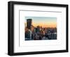 Cityscape of Manhattan in Winter at Sunset-Philippe Hugonnard-Framed Art Print