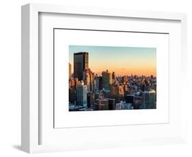 Cityscape of Manhattan in Winter at Sunset-Philippe Hugonnard-Framed Art Print