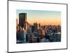 Cityscape of Manhattan in Winter at Sunset-Philippe Hugonnard-Mounted Art Print