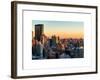 Cityscape of Manhattan in Winter at Sunset-Philippe Hugonnard-Framed Art Print