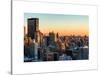 Cityscape of Manhattan in Winter at Sunset-Philippe Hugonnard-Stretched Canvas