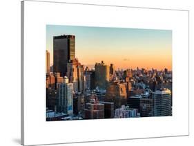 Cityscape of Manhattan in Winter at Sunset-Philippe Hugonnard-Stretched Canvas