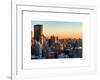 Cityscape of Manhattan in Winter at Sunset-Philippe Hugonnard-Framed Art Print