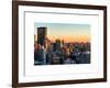 Cityscape of Manhattan in Winter at Sunset-Philippe Hugonnard-Framed Art Print