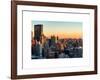 Cityscape of Manhattan in Winter at Sunset-Philippe Hugonnard-Framed Art Print