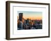 Cityscape of Manhattan in Winter at Sunset-Philippe Hugonnard-Framed Art Print