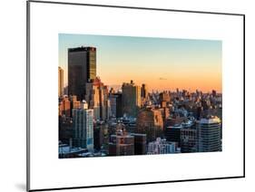 Cityscape of Manhattan in Winter at Sunset-Philippe Hugonnard-Mounted Art Print