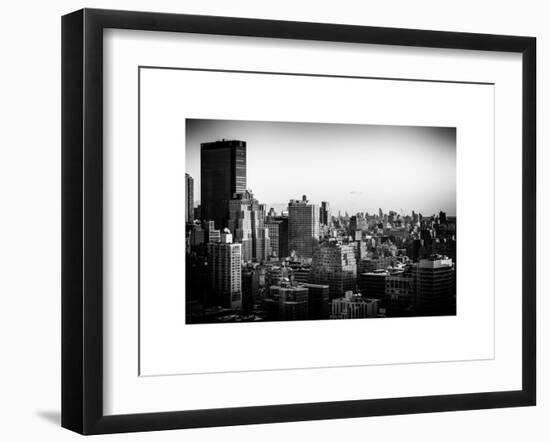 Cityscape of Manhattan in Winter at Sunset-Philippe Hugonnard-Framed Art Print