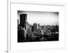 Cityscape of Manhattan in Winter at Sunset-Philippe Hugonnard-Framed Art Print