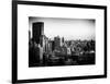 Cityscape of Manhattan in Winter at Sunset-Philippe Hugonnard-Framed Art Print