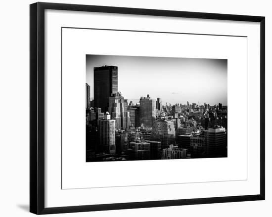 Cityscape of Manhattan in Winter at Sunset-Philippe Hugonnard-Framed Art Print