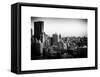 Cityscape of Manhattan in Winter at Sunset-Philippe Hugonnard-Framed Stretched Canvas