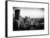 Cityscape of Manhattan in Winter at Sunset-Philippe Hugonnard-Framed Stretched Canvas