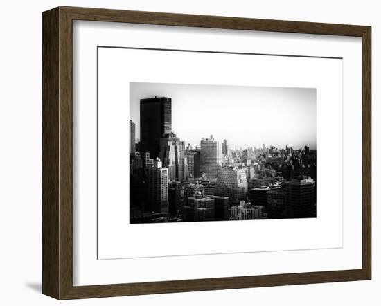 Cityscape of Manhattan in Winter at Sunset-Philippe Hugonnard-Framed Art Print