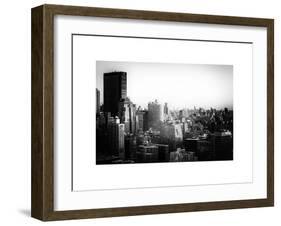 Cityscape of Manhattan in Winter at Sunset-Philippe Hugonnard-Framed Art Print