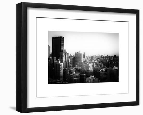 Cityscape of Manhattan in Winter at Sunset-Philippe Hugonnard-Framed Art Print