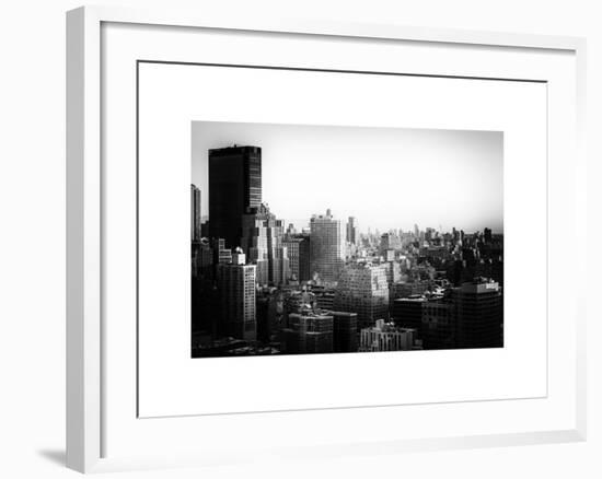 Cityscape of Manhattan in Winter at Sunset-Philippe Hugonnard-Framed Art Print