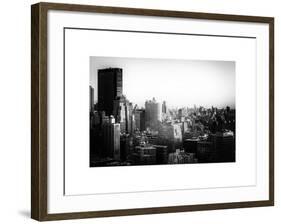 Cityscape of Manhattan in Winter at Sunset-Philippe Hugonnard-Framed Art Print