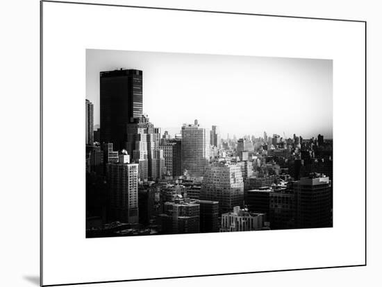 Cityscape of Manhattan in Winter at Sunset-Philippe Hugonnard-Mounted Art Print