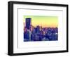 Cityscape of Manhattan in Winter at Sunset-Philippe Hugonnard-Framed Art Print