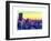 Cityscape of Manhattan in Winter at Sunset-Philippe Hugonnard-Framed Art Print