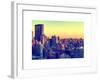 Cityscape of Manhattan in Winter at Sunset-Philippe Hugonnard-Framed Art Print