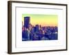 Cityscape of Manhattan in Winter at Sunset-Philippe Hugonnard-Framed Art Print