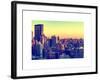 Cityscape of Manhattan in Winter at Sunset-Philippe Hugonnard-Framed Art Print