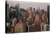 Cityscape of Midtown Manhattan, New York, USA-Peter Adams-Stretched Canvas