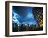 Cityscape of Singapore at night-Ferry Tan-Framed Photo