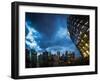 Cityscape of Singapore at night-Ferry Tan-Framed Photo