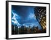 Cityscape of Singapore at night-Ferry Tan-Framed Photo